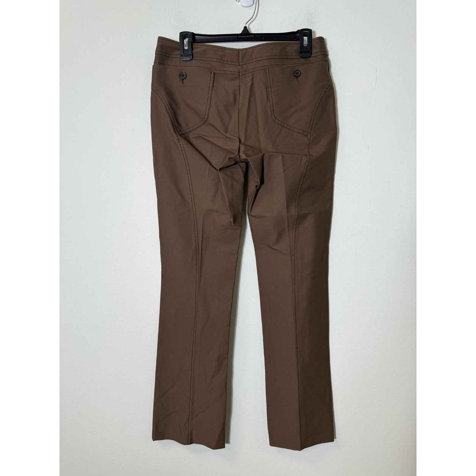Rene Lezard Dark Olive Green Twill Pants Sz 36 (US 6)