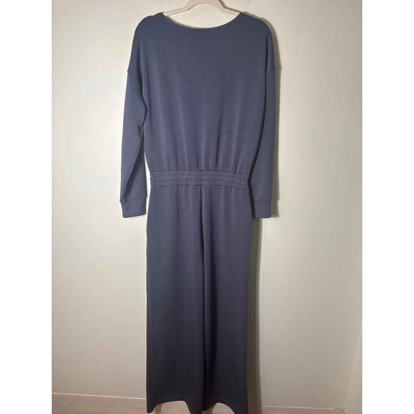 NWT Spanx Aire Off Shoulder Dark Storm Jumpsuit Sz M