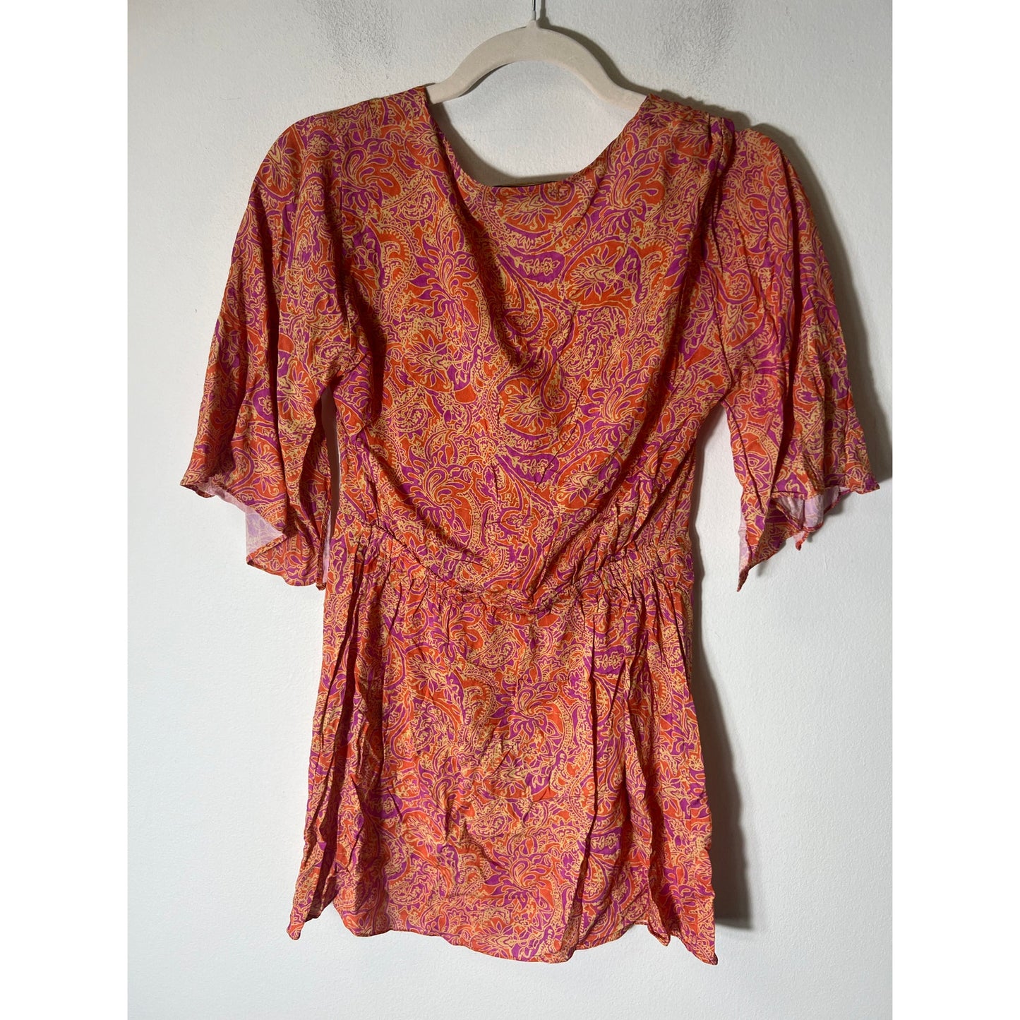 Vix Paul Hermanny Pink and Orange Mini Dress Sz S