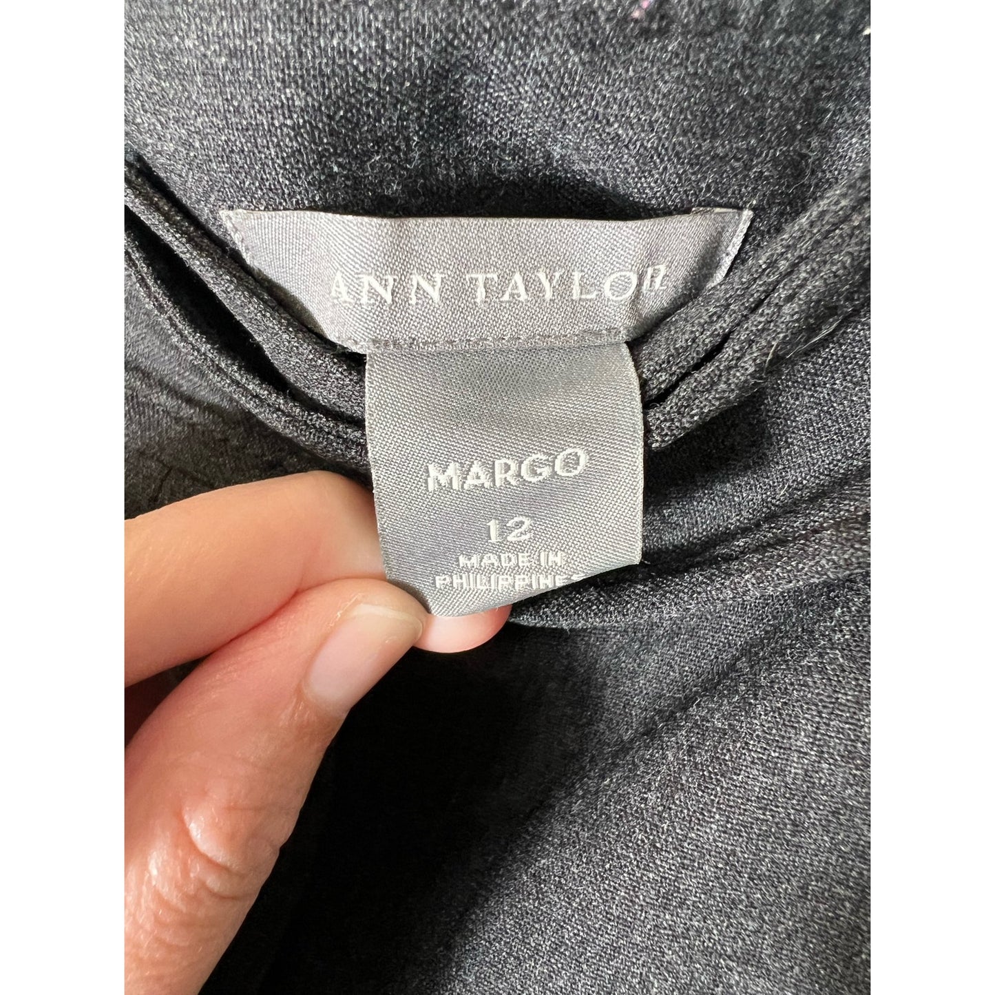 Ann Taylor Margot Dark Gray Dress Wide Leg Dress Pants Sz 12