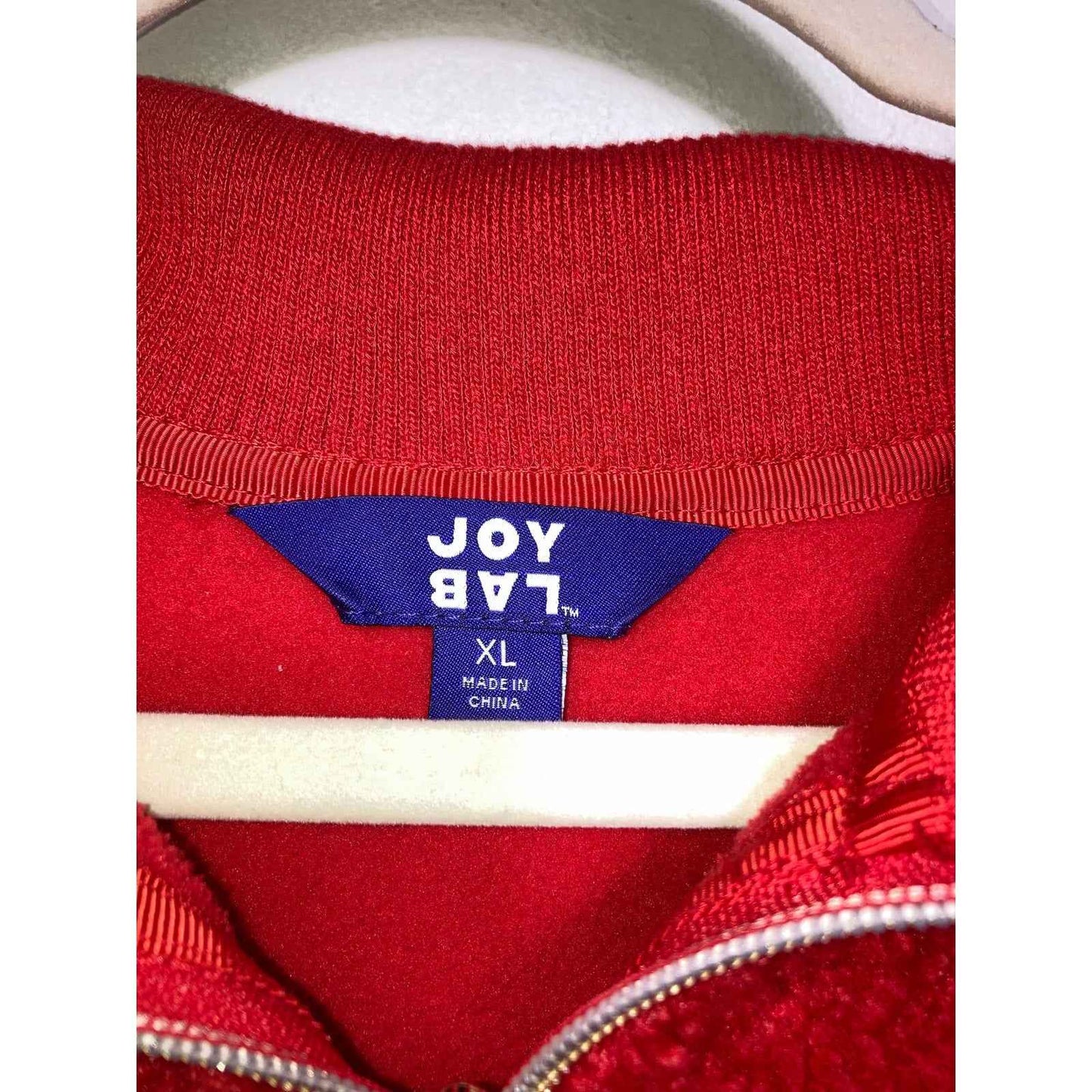Joy Lab Classic Red Long Sleeve Half Zip Pullover Sz XL