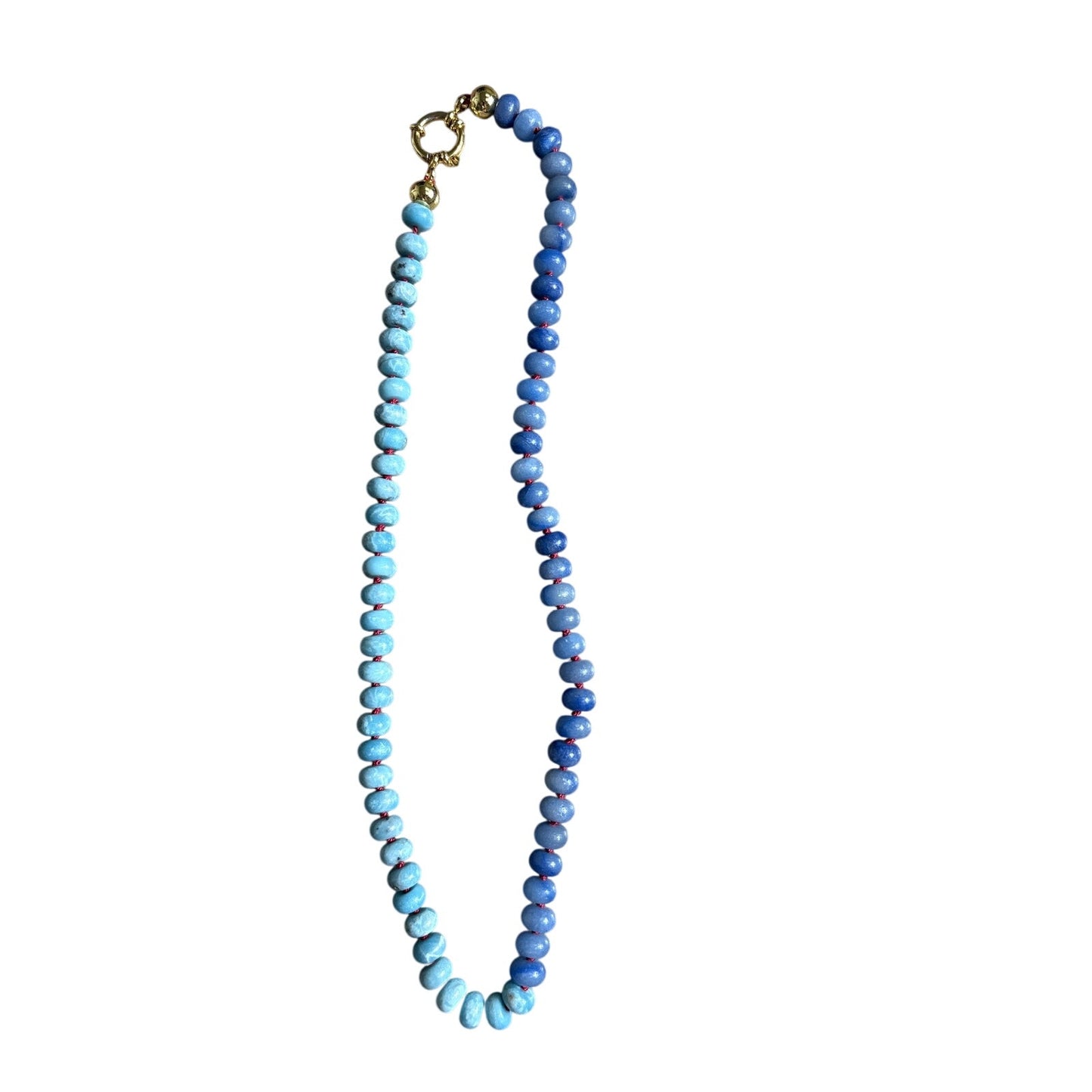 Anne Emory Studio Blue Hombre Beaded Necklace
