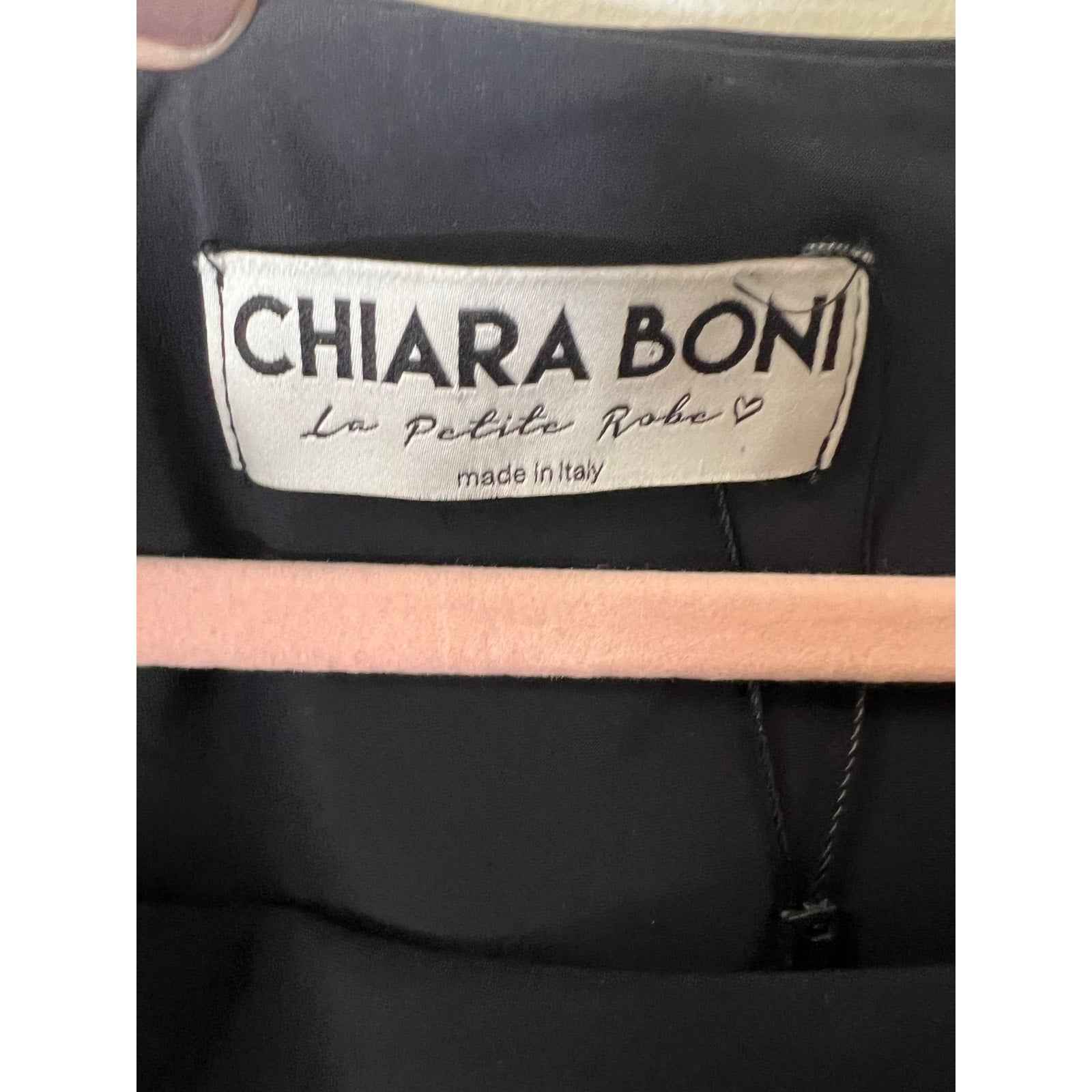 Chiara Boni Black Long Sleeve Mini Dress Sz
