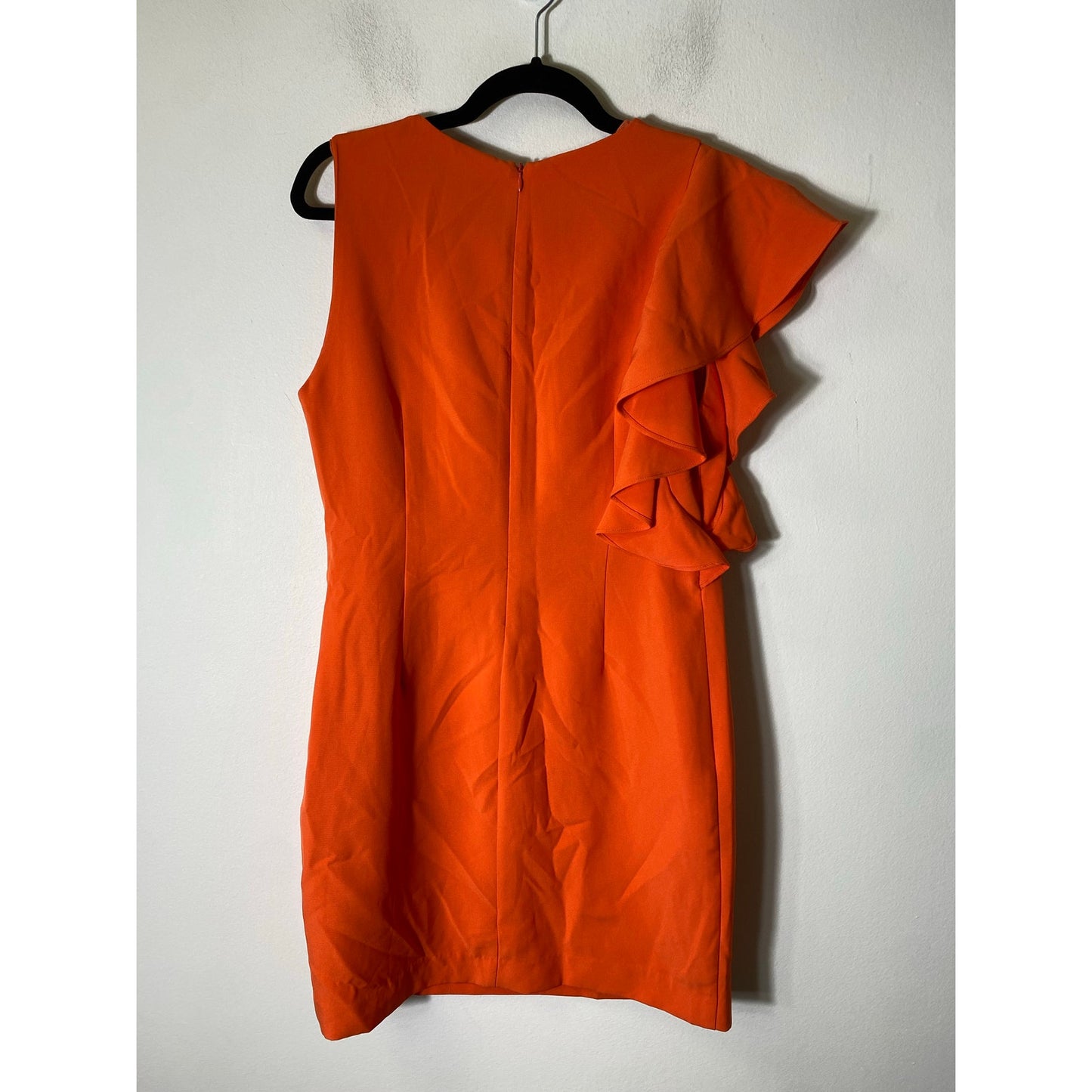C. Luce Bright Orange Sleeveless Knee Length Cocktail Dress Sz M
