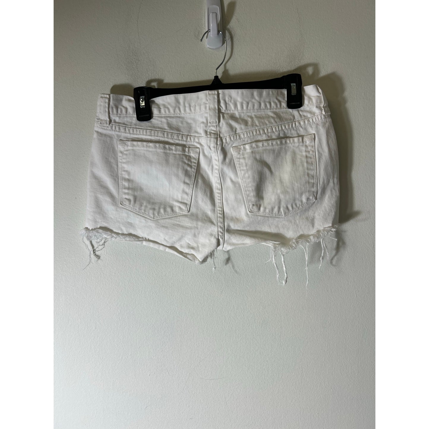 J.Brand White Short Denim Distressed Cut Off Shorts sz 28