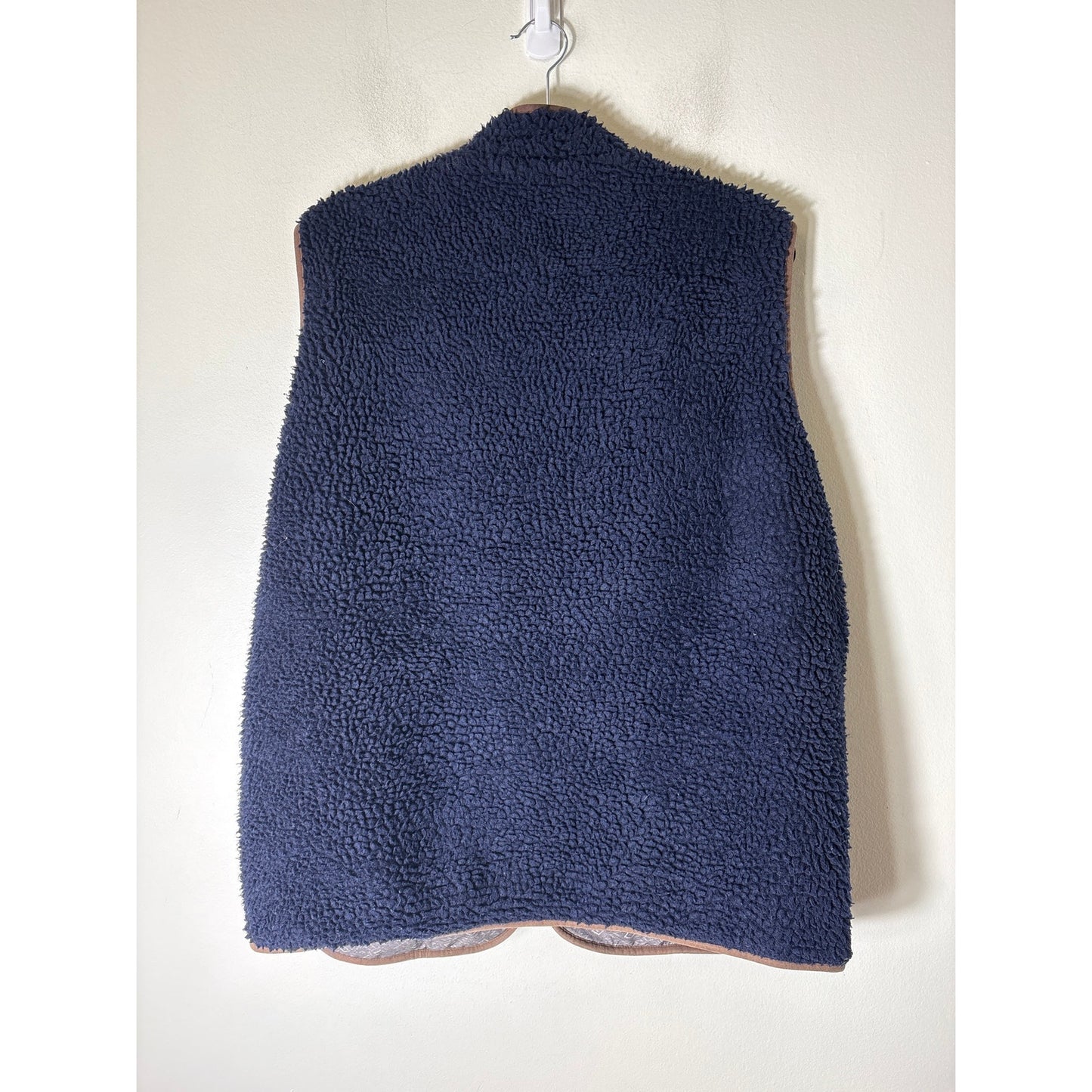Men's Peter Millar Navy Blue Sleevless Sherpa Vest Sz L