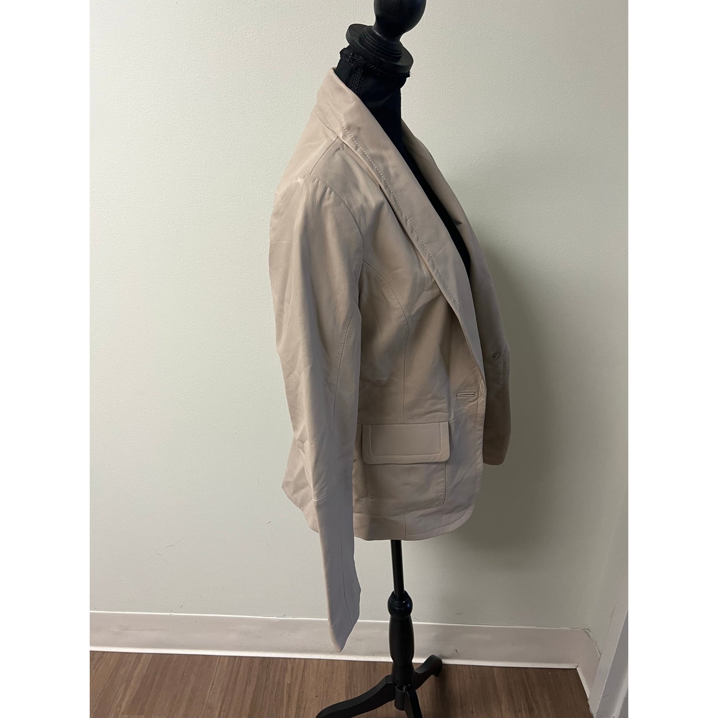BOD & CHRISTENSEN Tan Leather Jacket Sz S