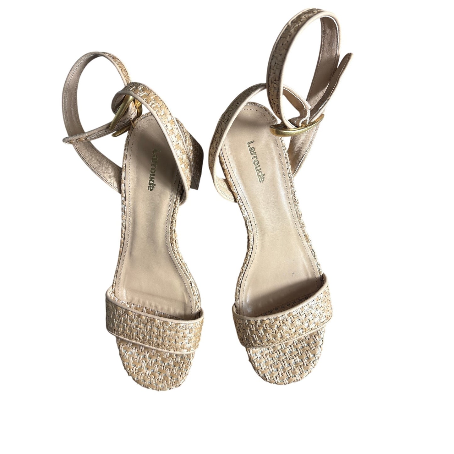 Larroude Woven Heel Sandals Sz 8.5