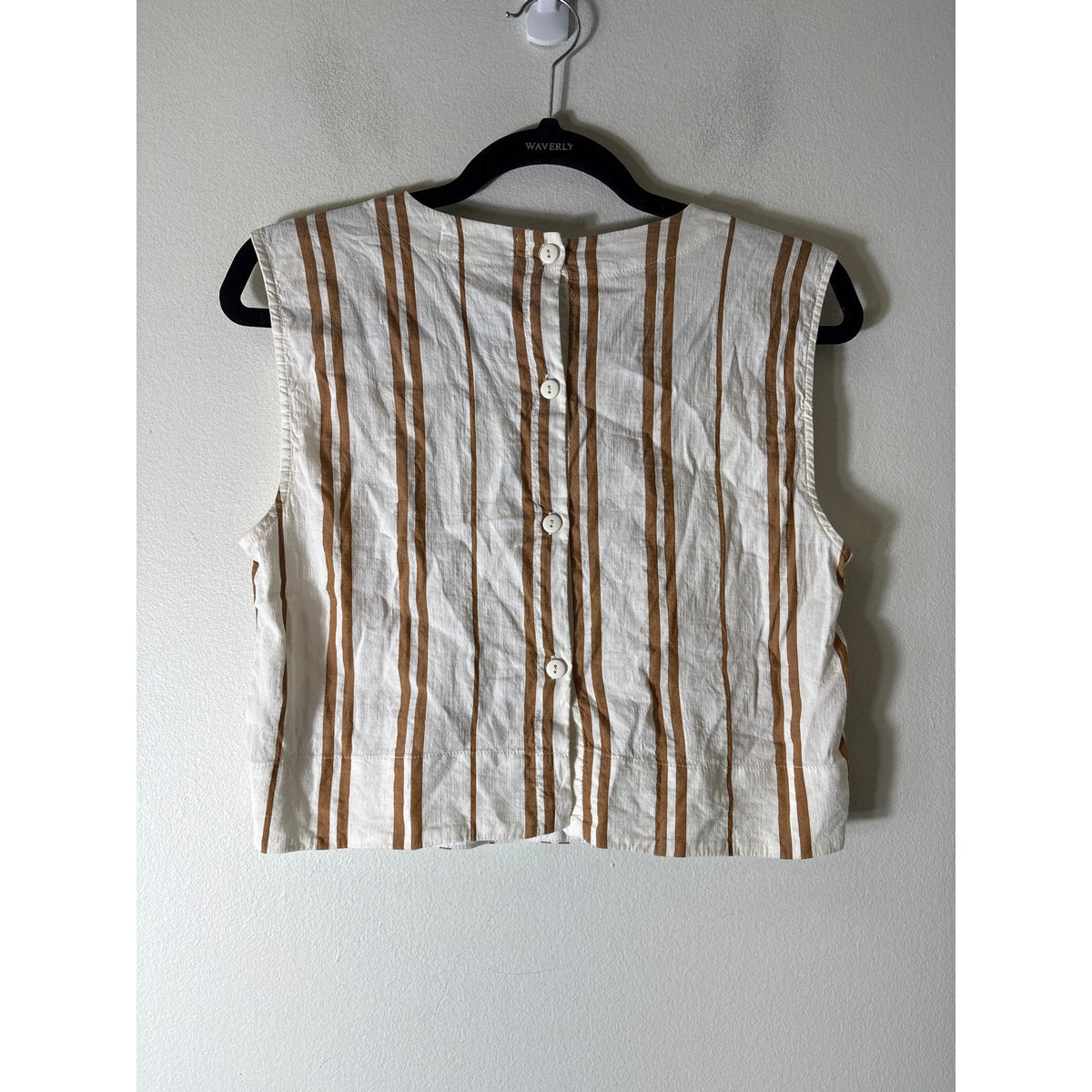 Cloth & Stone Brown and White Stripe Top Sz XS