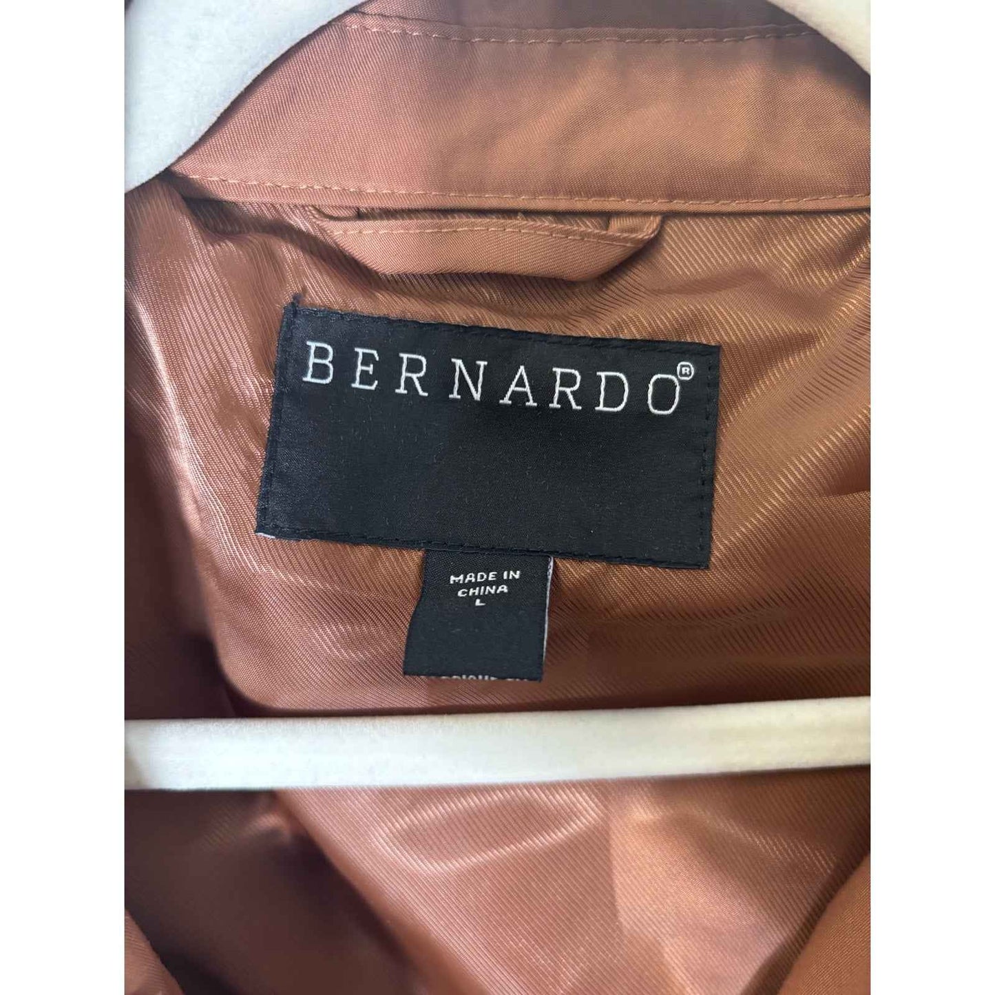 Bernardo Brown Waist Length Trench Jacket Sz L