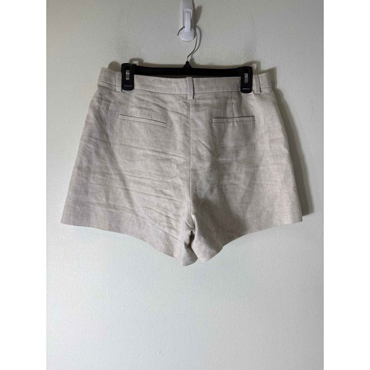 J. Crew Oatmeal Pleated Linen Short Shorts Sz 10