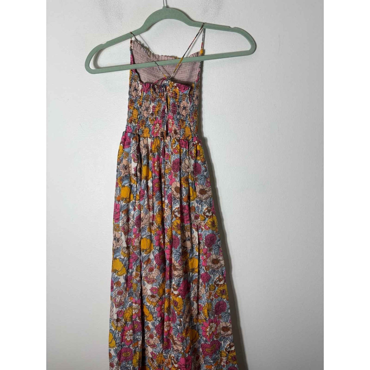 Travota Smcoked Floral Maxi Dress Sz XS