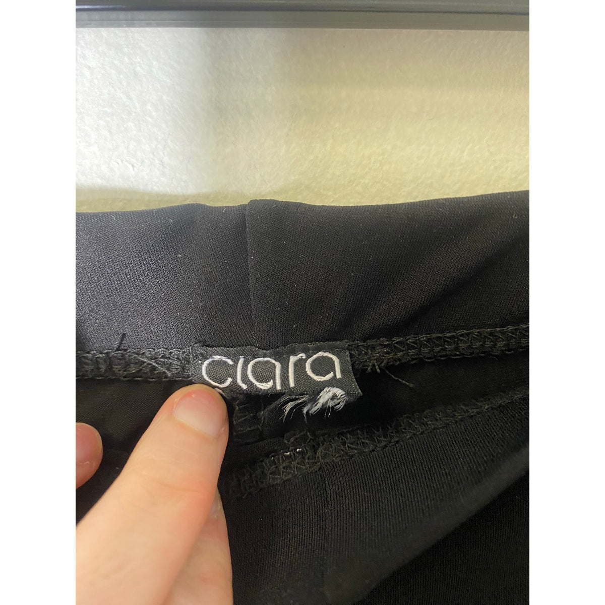 Clara Black Pull On Slacks with Slits at front ankles Fits a sz M