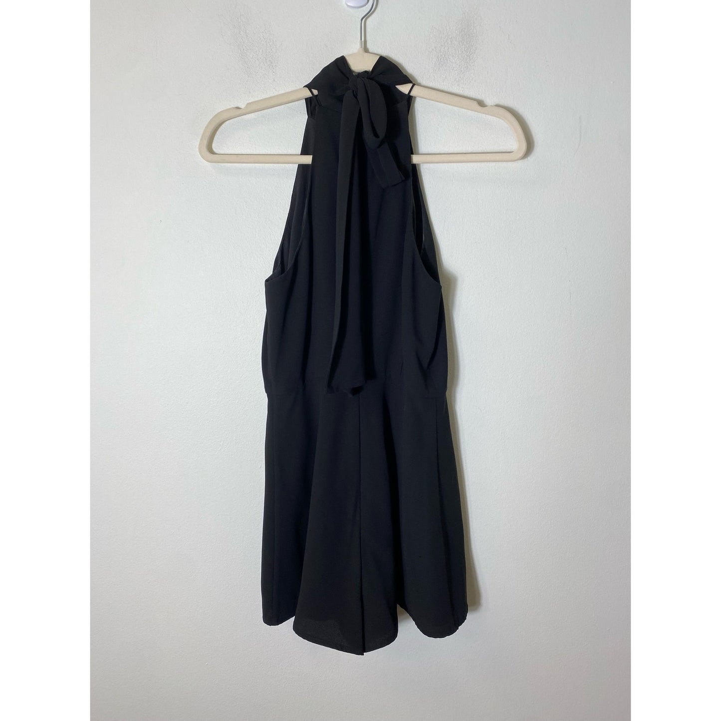 C/Meo Collective Black Dressy Halter Romper Sz XS
