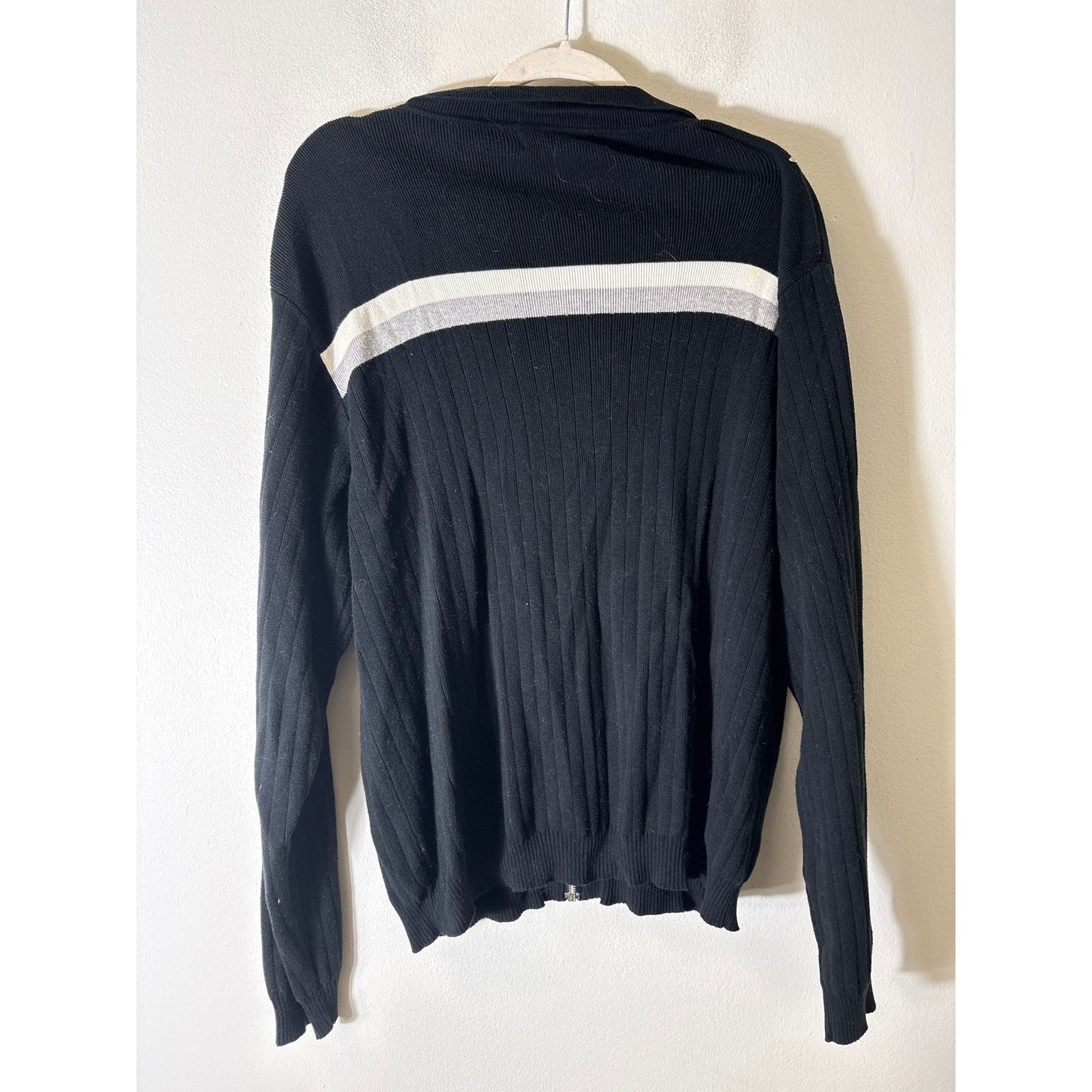 Men's Banana Republic Black Zip Up Knit Sweater/Jacket Sz L