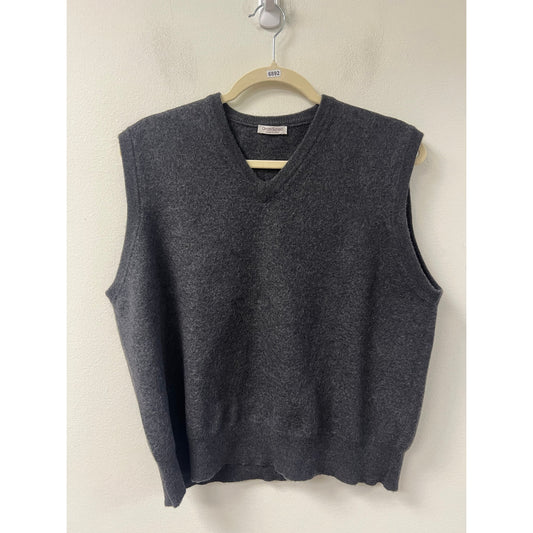 Gran Sasso Grey 100% Wool Sweater Tank Sz 58
