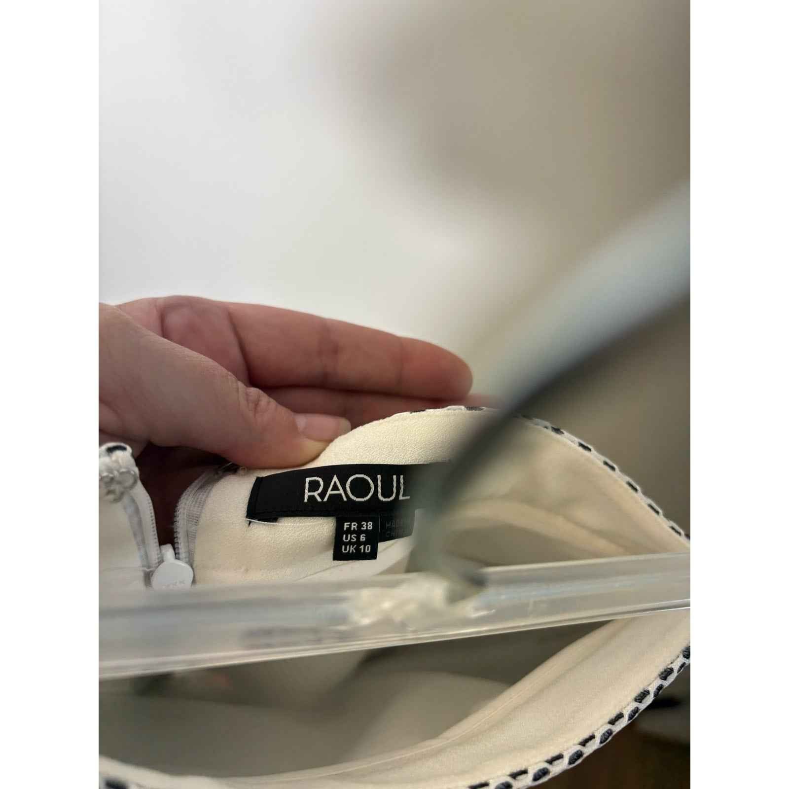 Raoul Black/White Fish Net Midi Pencil Skirt Sz 6