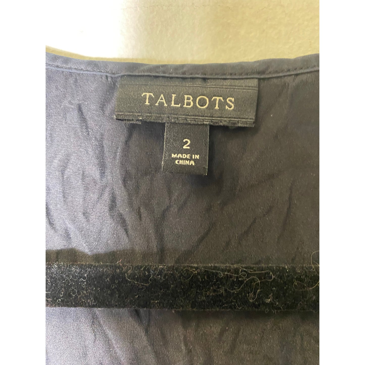 Talbots Black Crinkle Tank sz 2
