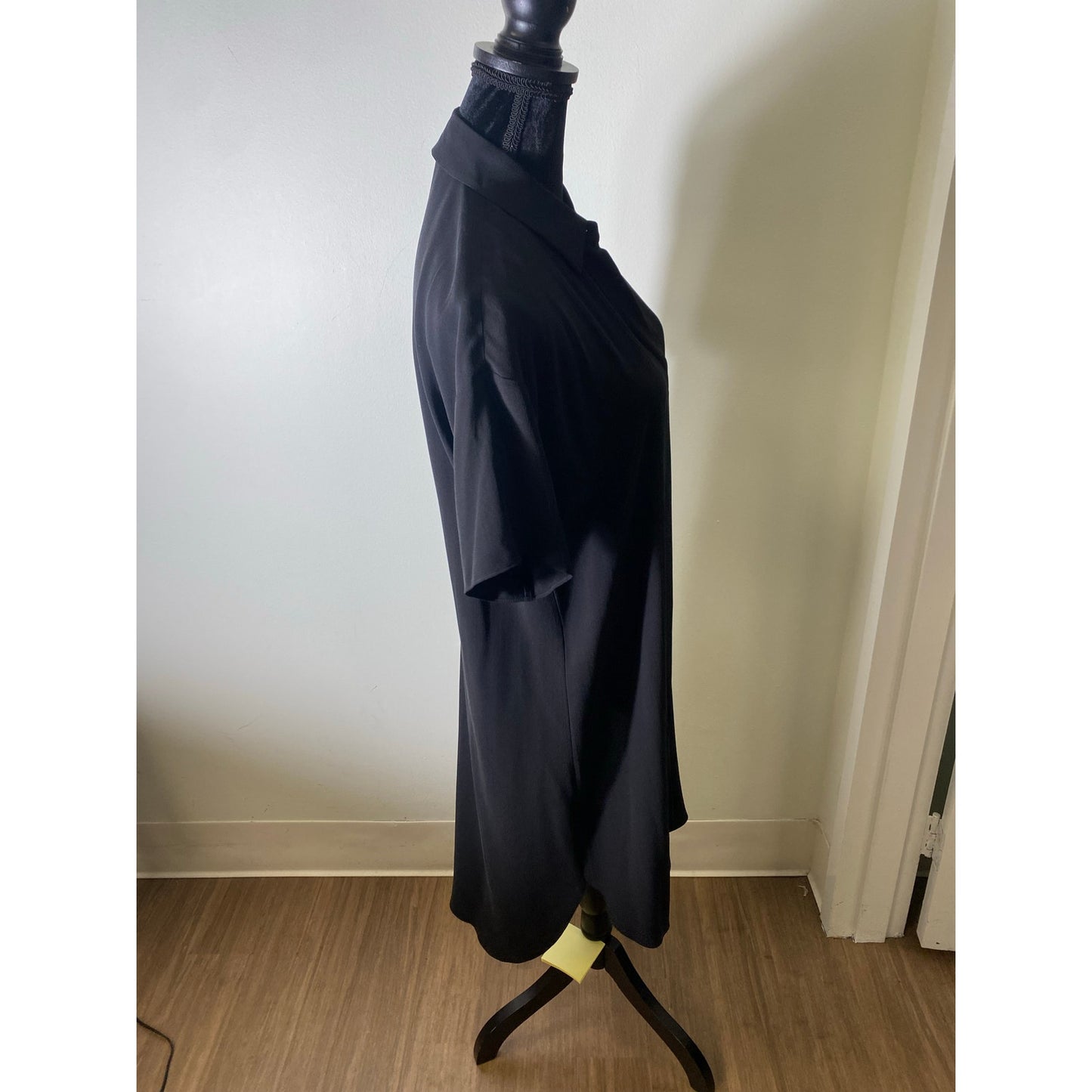 Eileen Fisher Flowy black Button Up Top Sz Petite Small