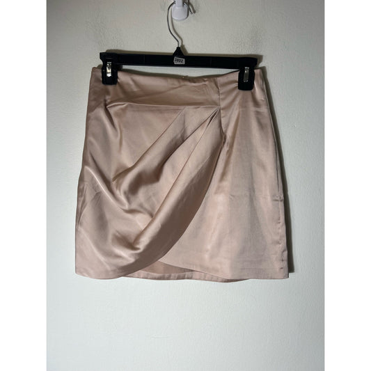 South Beige Gold Mini Skirt Sz S