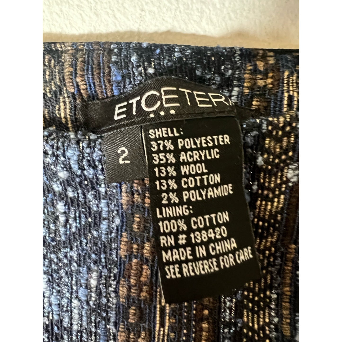Etcetera Pattern Skirt Sz 2
