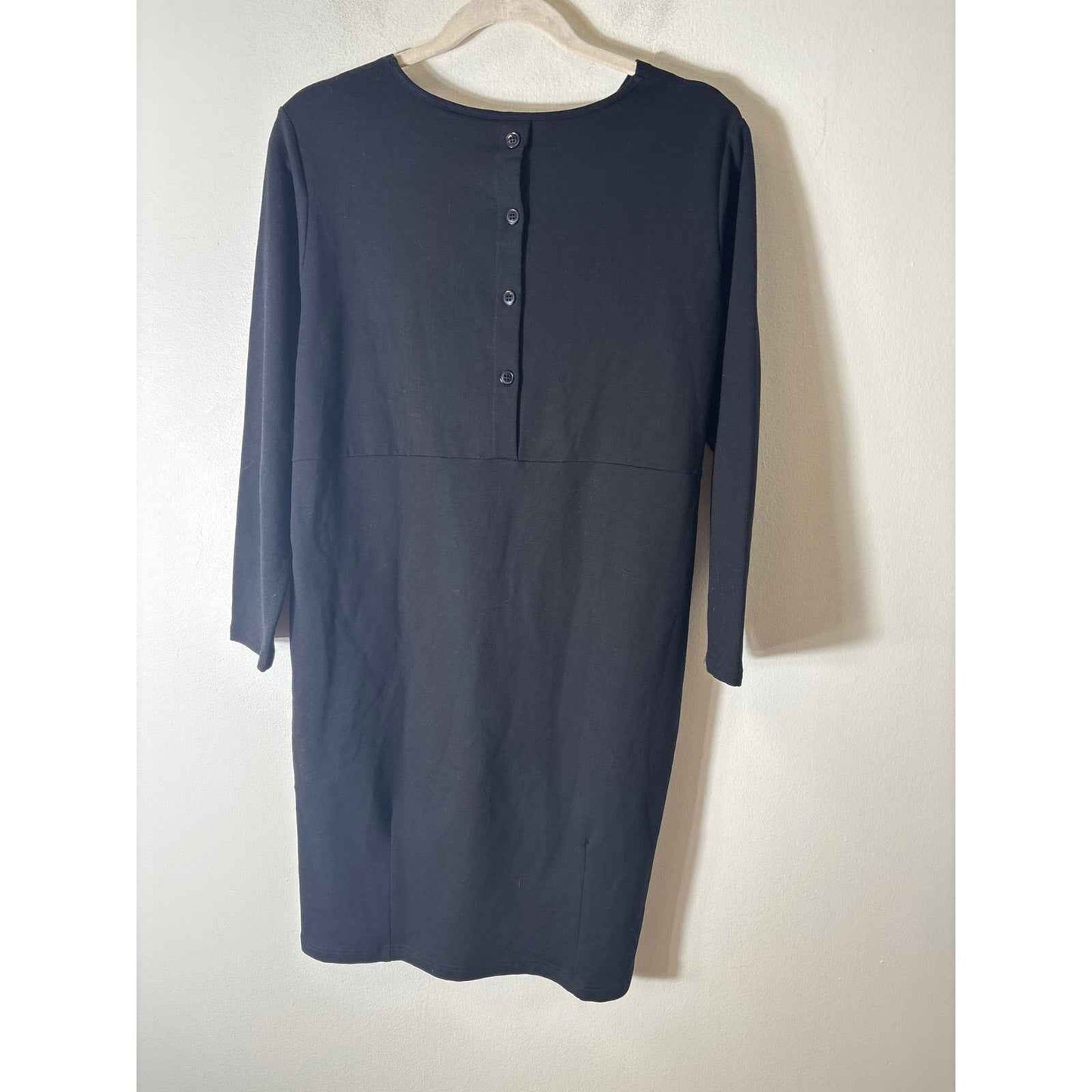 Masai Black Long Sleeve Shift Dress Sz M