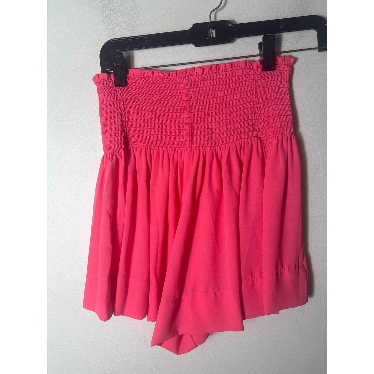 Koch Salmon Pink Smocked Waist Flowy Mini Skirt Sz XS