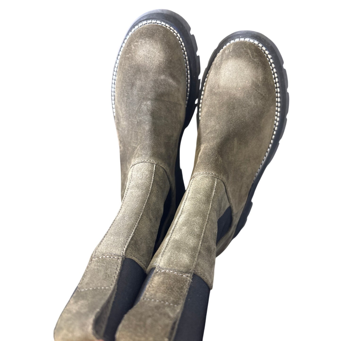 Phillip Limm Brown Suede Platform Lug Sole Boots Sz 39 (8.5)