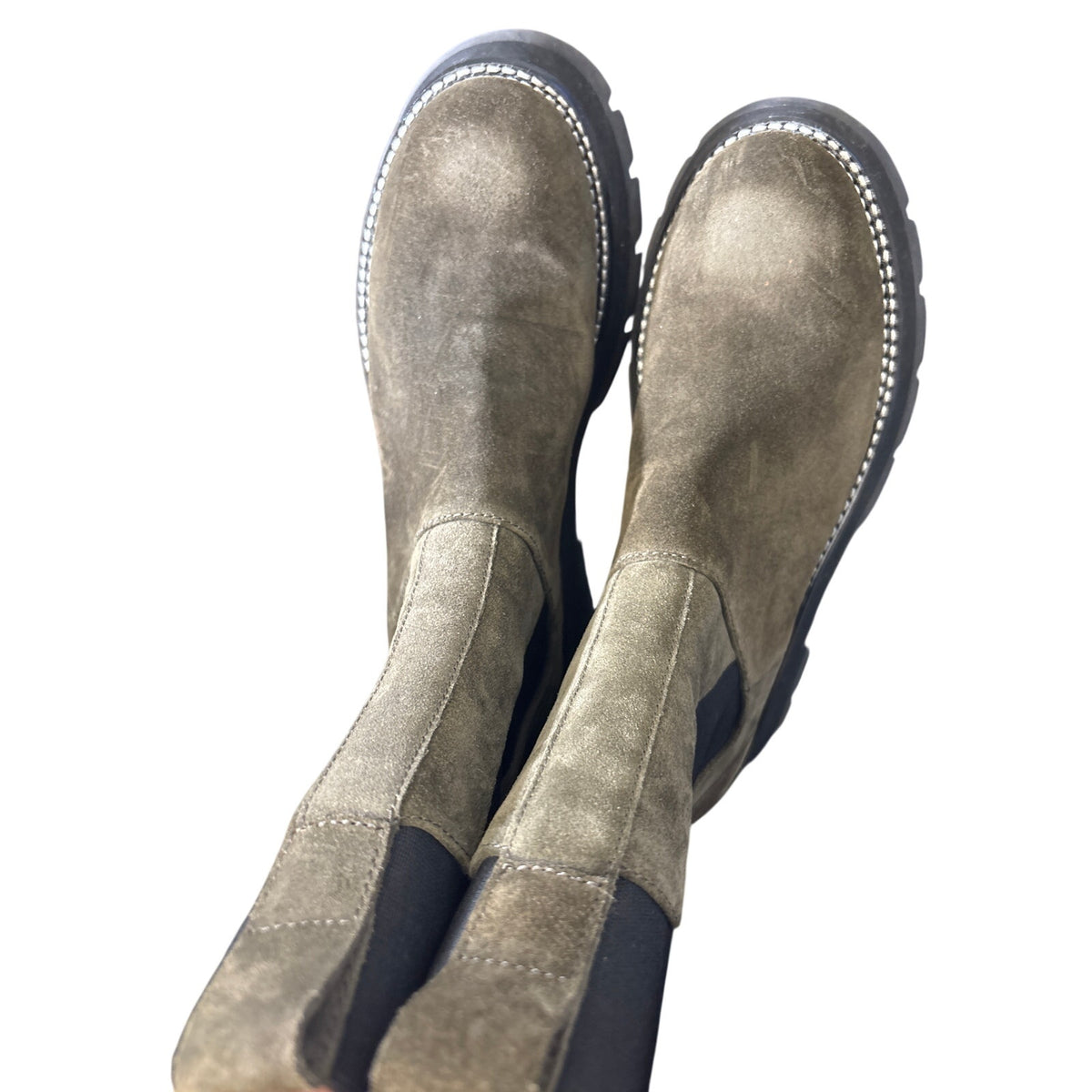 Phillip Limm Brown Suede Platform Lug Sole Boots Sz 39 (8.5)