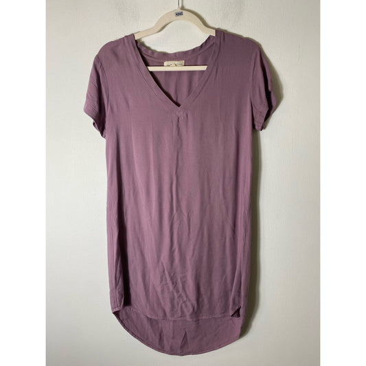 Cloth and Stone High Low Muted Purple Shirt Dress size XS