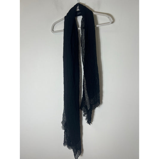 Black and Silver Metallic Scarf