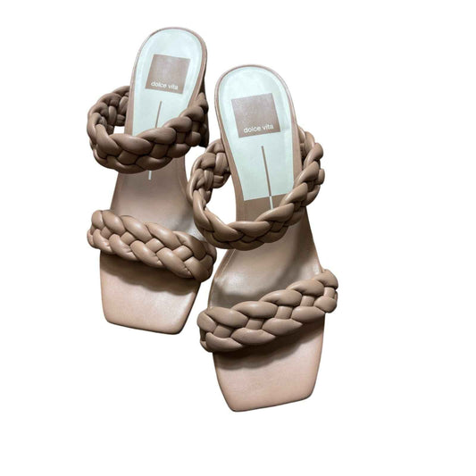 dolce Vita Nude Braided Strappy Sandals Sz 7