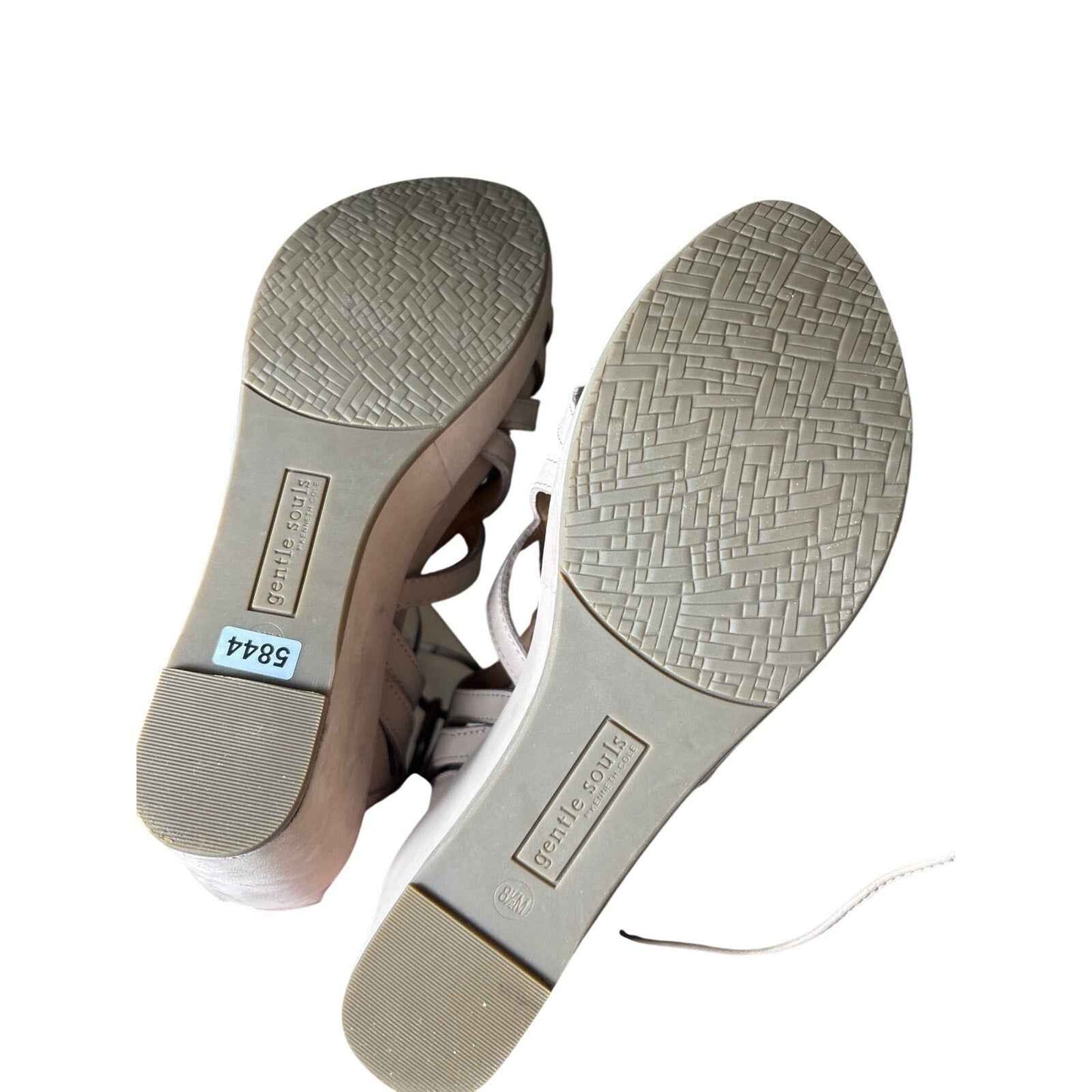 Gentle Souls Tan Leather Platform Strappy Sandal Sz 8.5