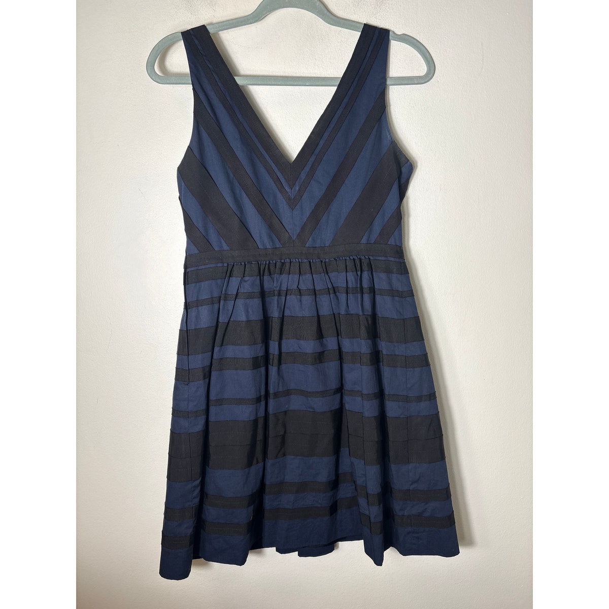 J. Crew Navy Black Sleeveless A-Line Knee Length Dress Sz 2
