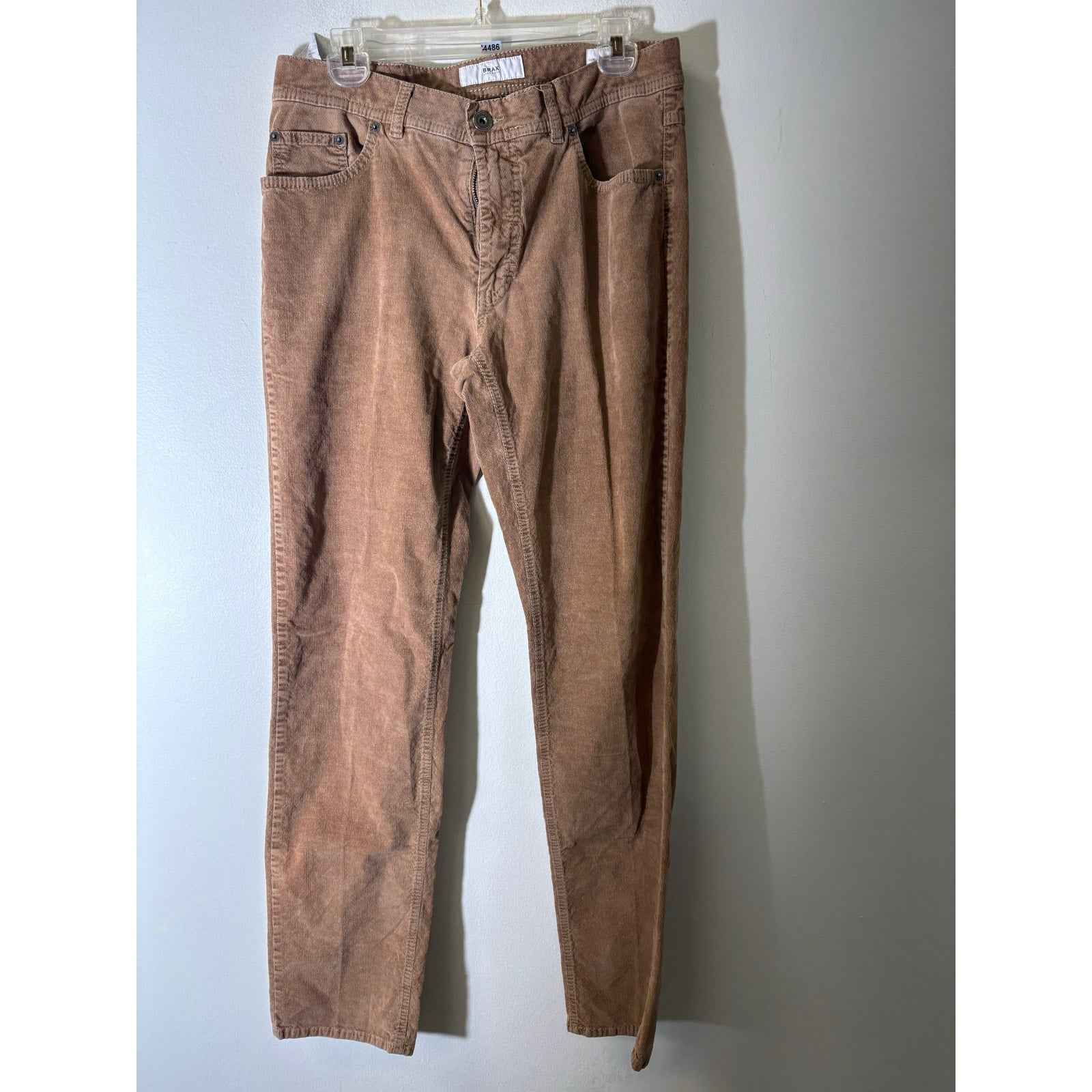 Mens Brax Cooper Fancy Regular Fit Tan Pants Sz 34/34
