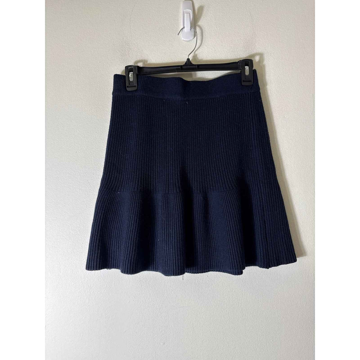Zara Navy Blue Knit Pull On Mini Skirt Sz M