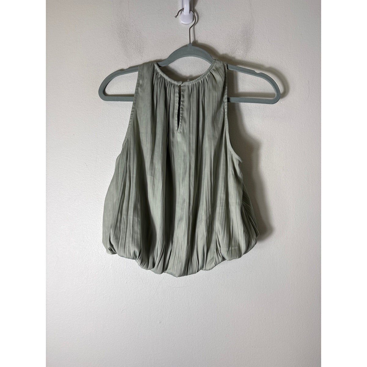 Anthropologie Sage Green Balloon Top Sz S