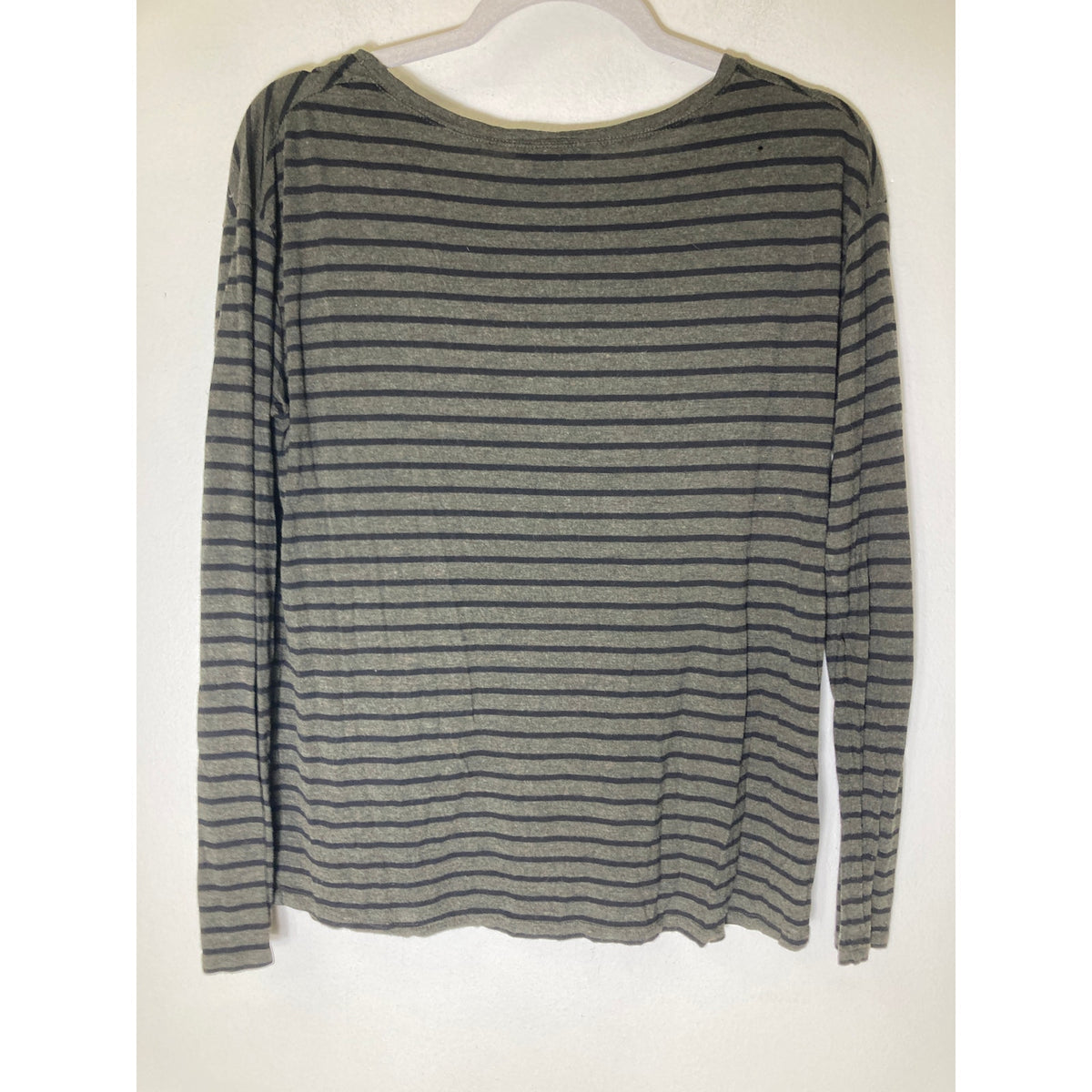 Vince Green and Black Stripe Long Sleeve Top Sz M