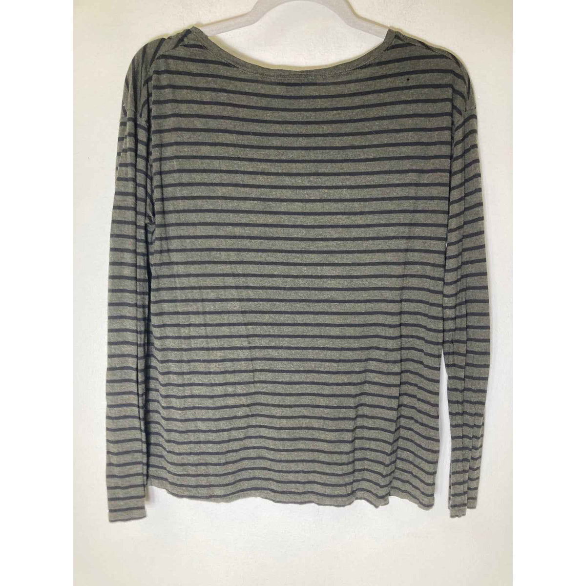 Vince Green and Black Stripe Long Sleeve Top Sz M