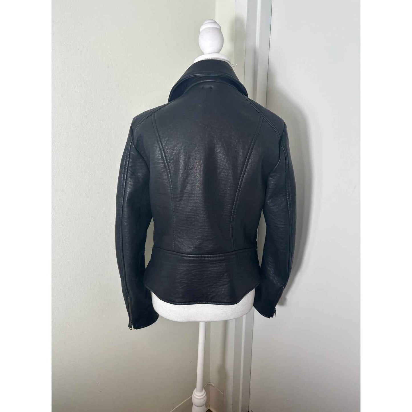 Free People Faux Leather Biker Jacket Sz 8