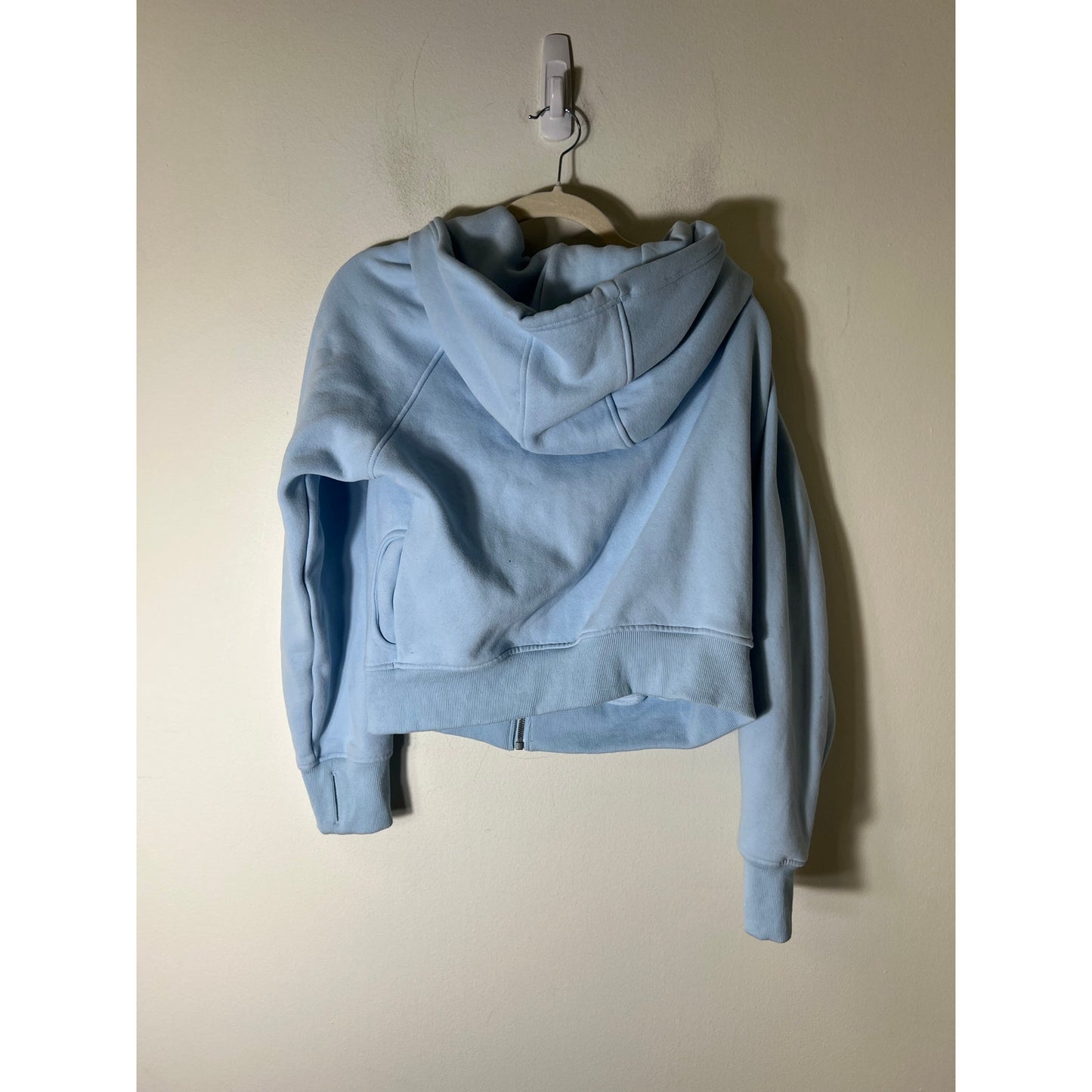 Trendy Queen Baby Blue Hoodie Zip Up Sweatshirt Sz XL