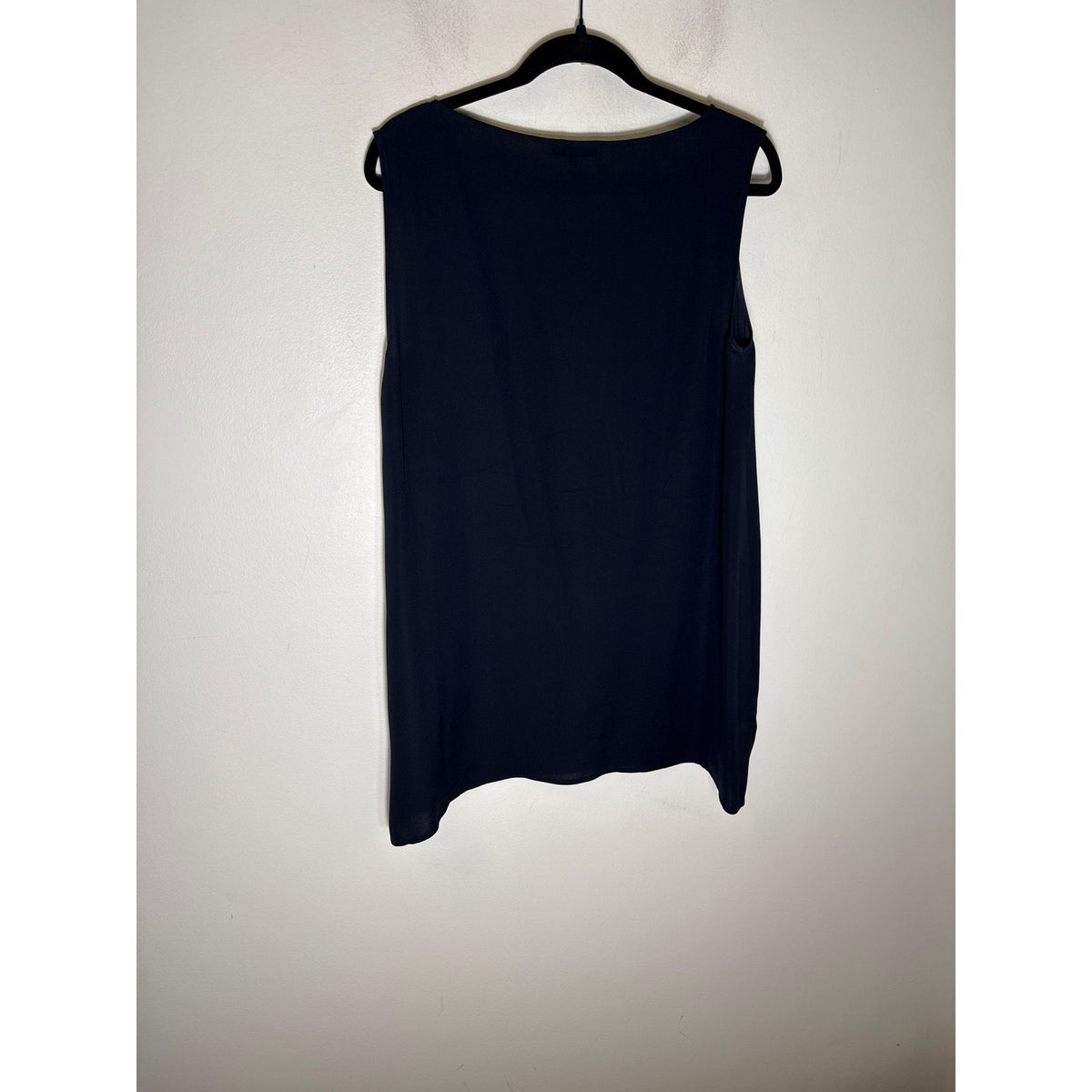 Lafayette 148 Navy 100% Silk Top Sz XL