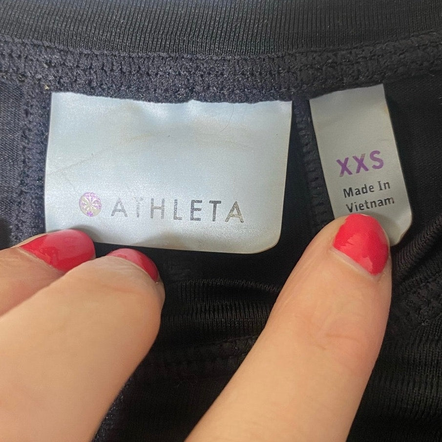 Athleta Black Long Sleeve Top Sz XXS