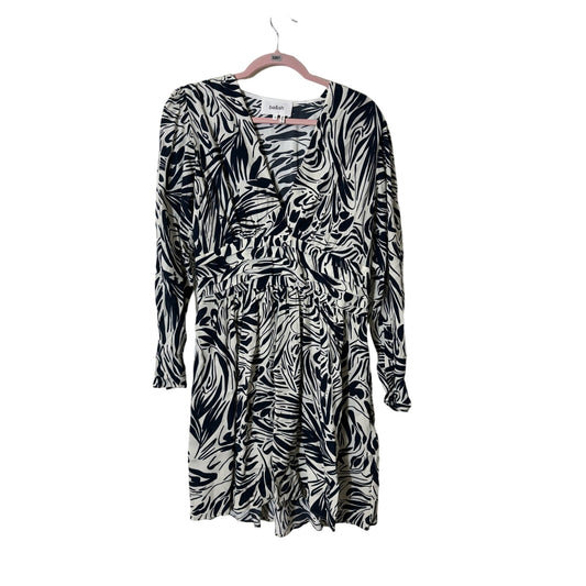 Ba&sh Navy White Long Sleeve Mini Dress Sz M