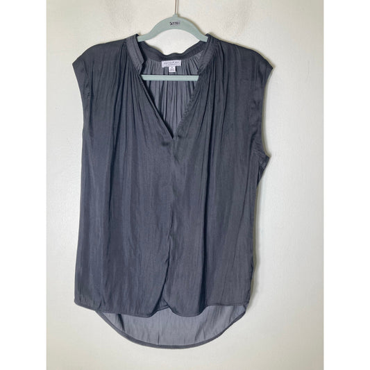 Current Air Charcoal Sleeveless V-Neck Poly Shirt Sz M
