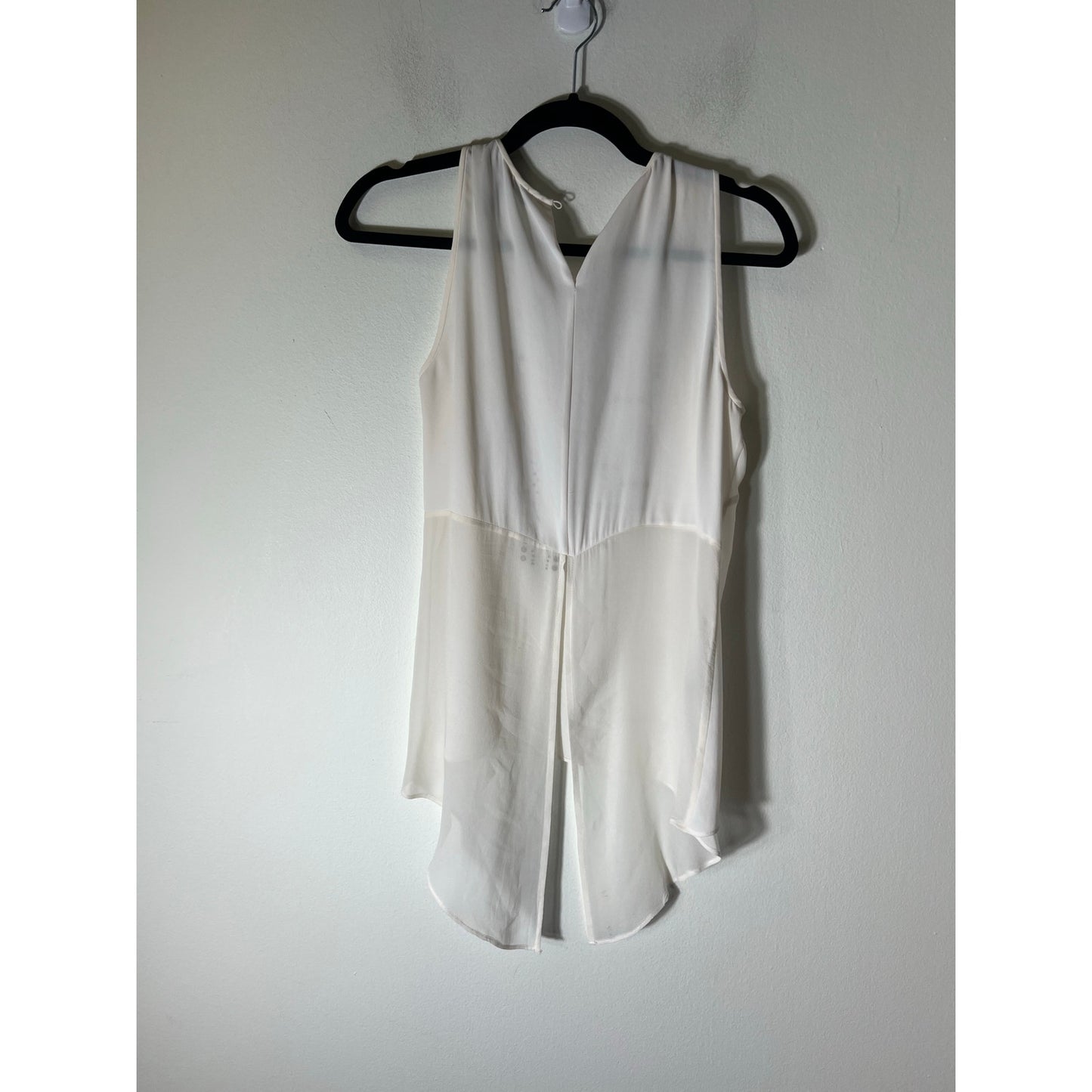 BCBG White Studded Sleeveless Top Sz XS