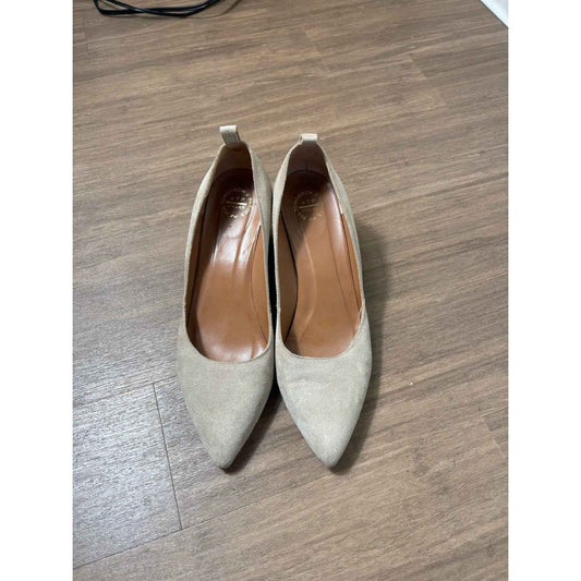 All Tomorrow's Parties Tan Suede Chunky Heel Shoes Sz 40 (9.5)