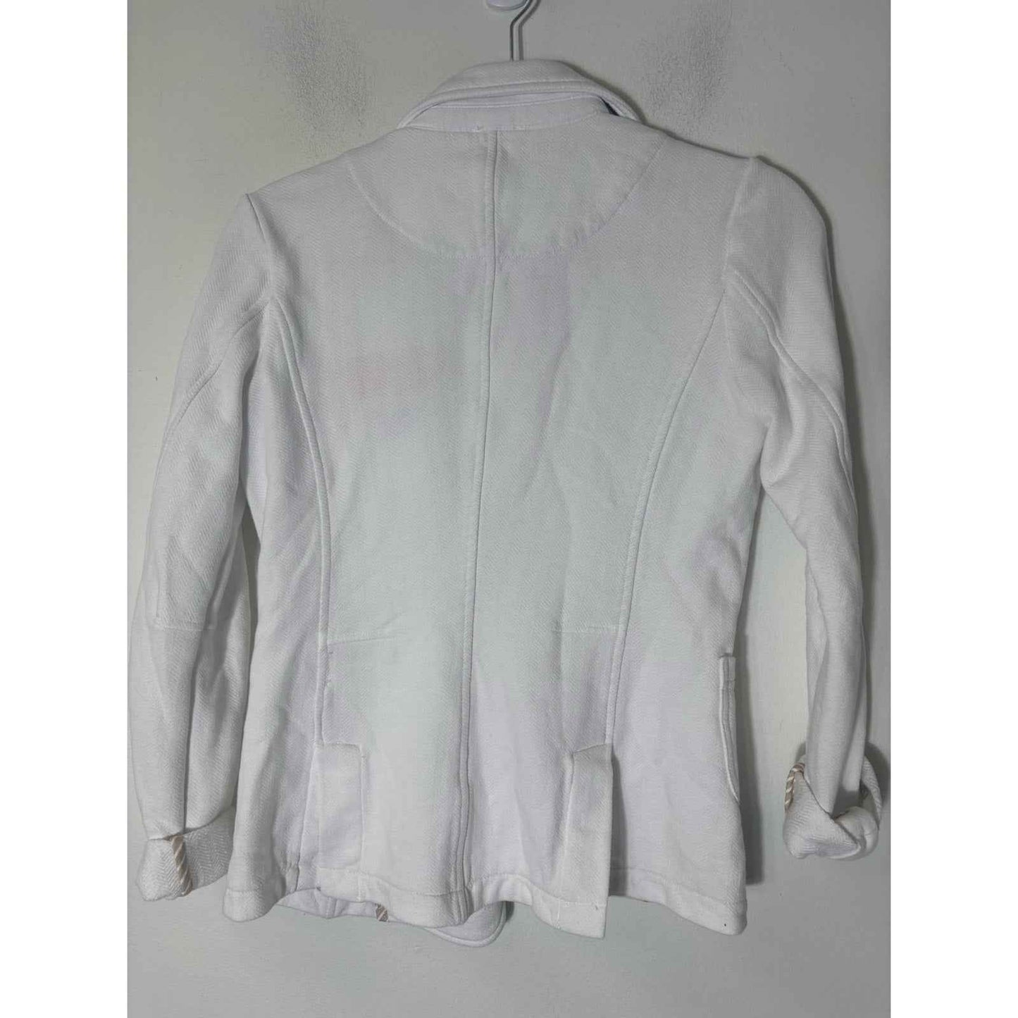 Ecru Whte Sweatshirt Jacket Sz XS