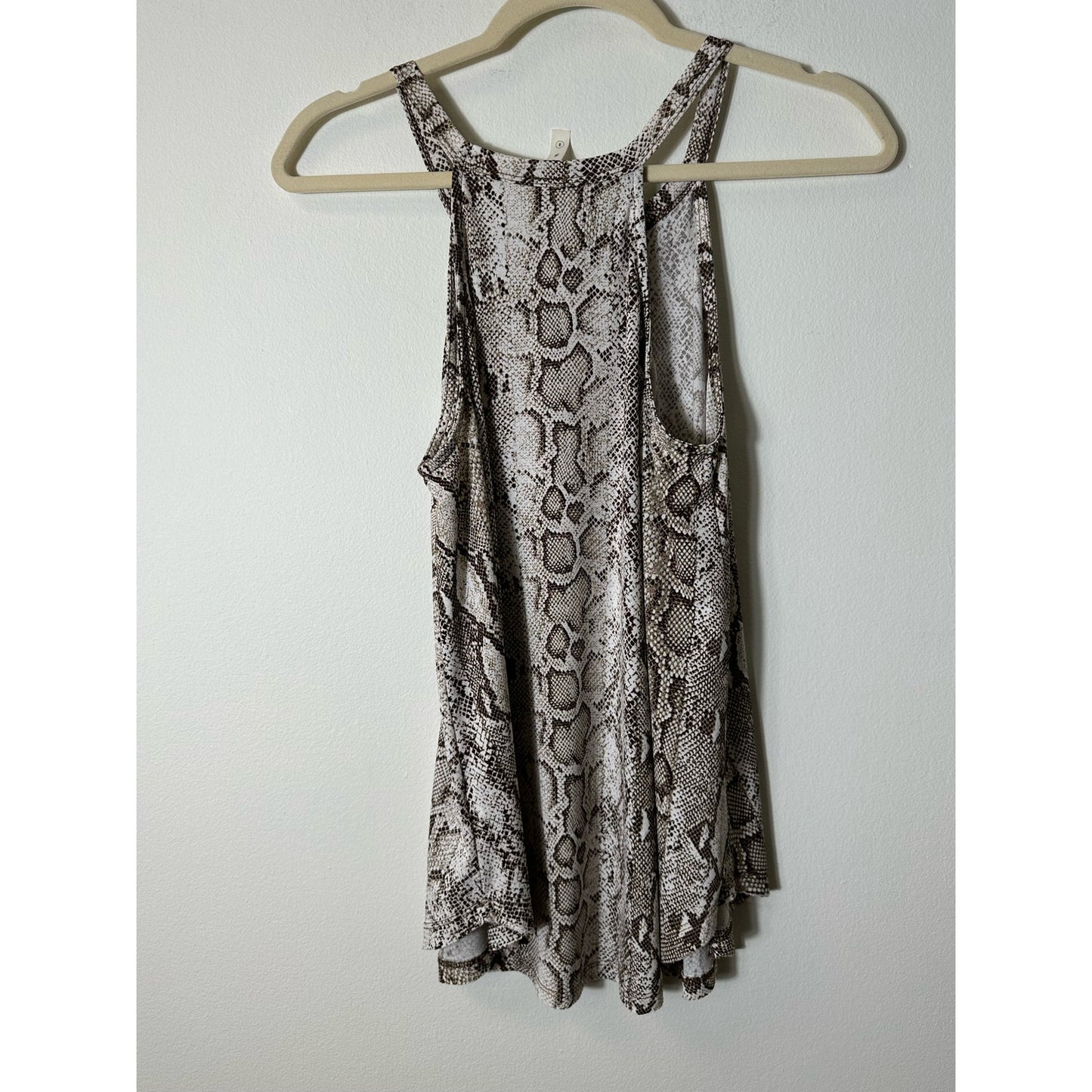 MTS Brown White Snakeprint Tank Top Sz S