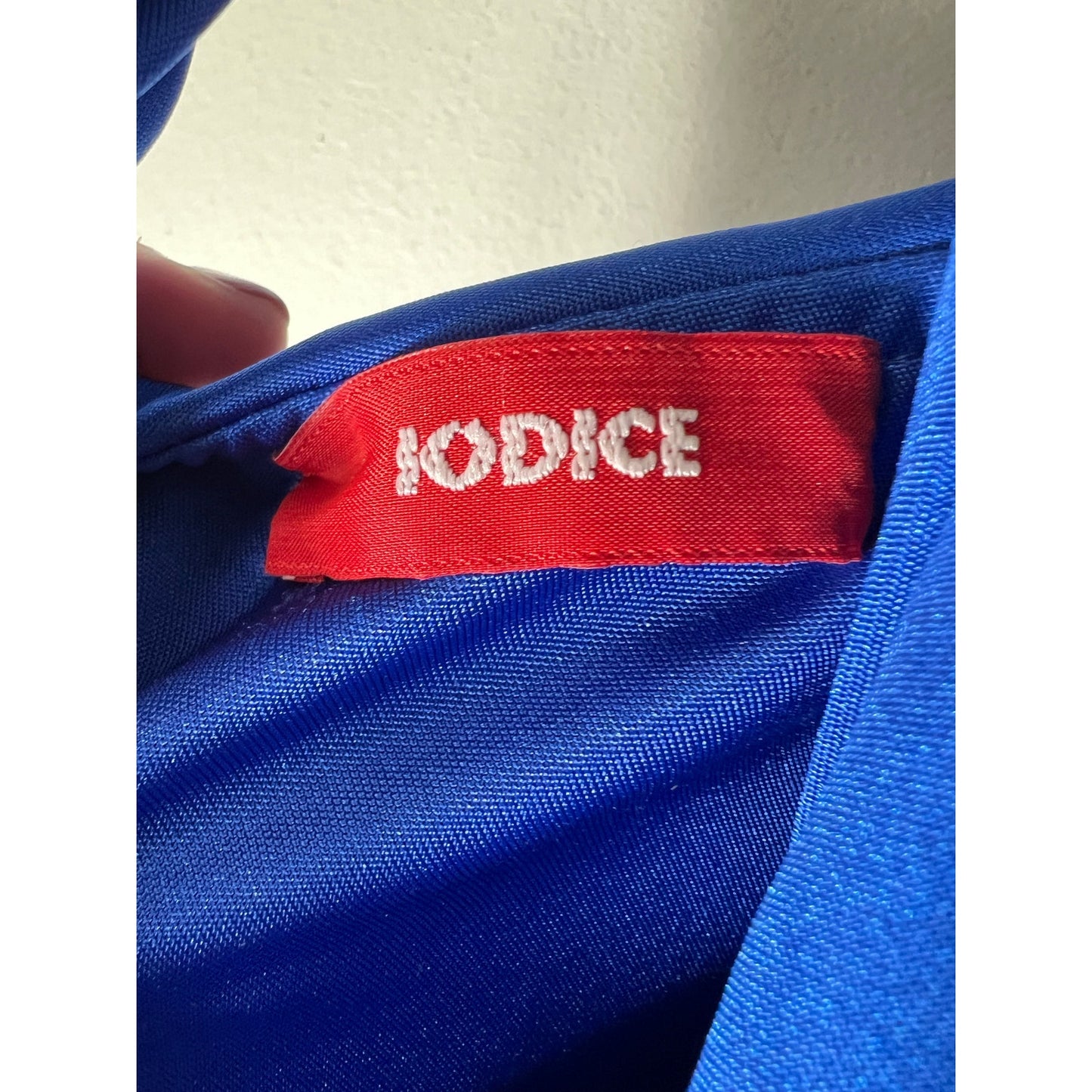 Iodice Cobalt Blue One Shoulder Twist Mini Dress Sz XS